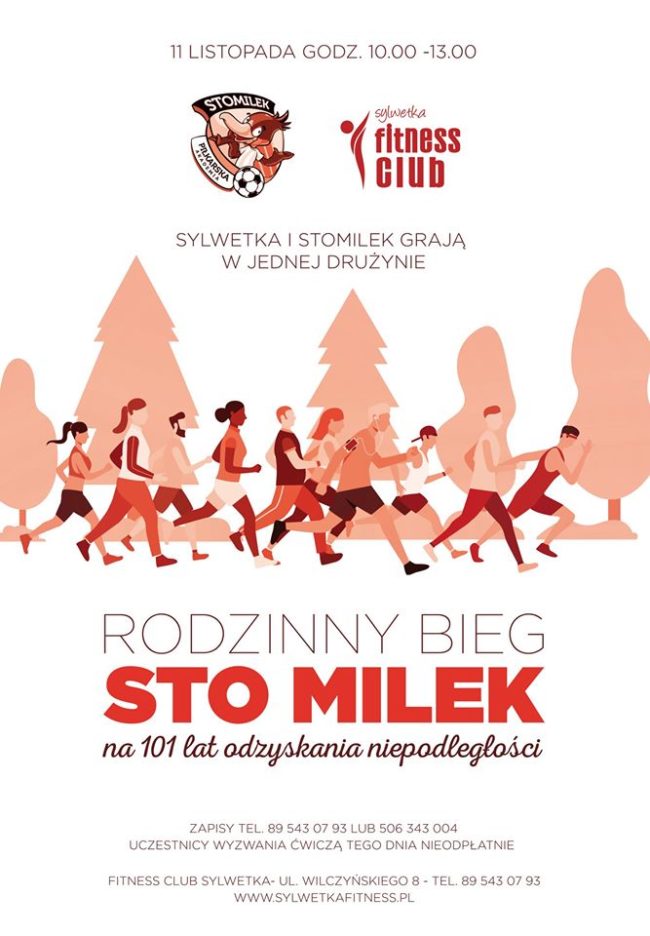 Rodzinny bieg Sto Milek w Fitness Club Sylwetka